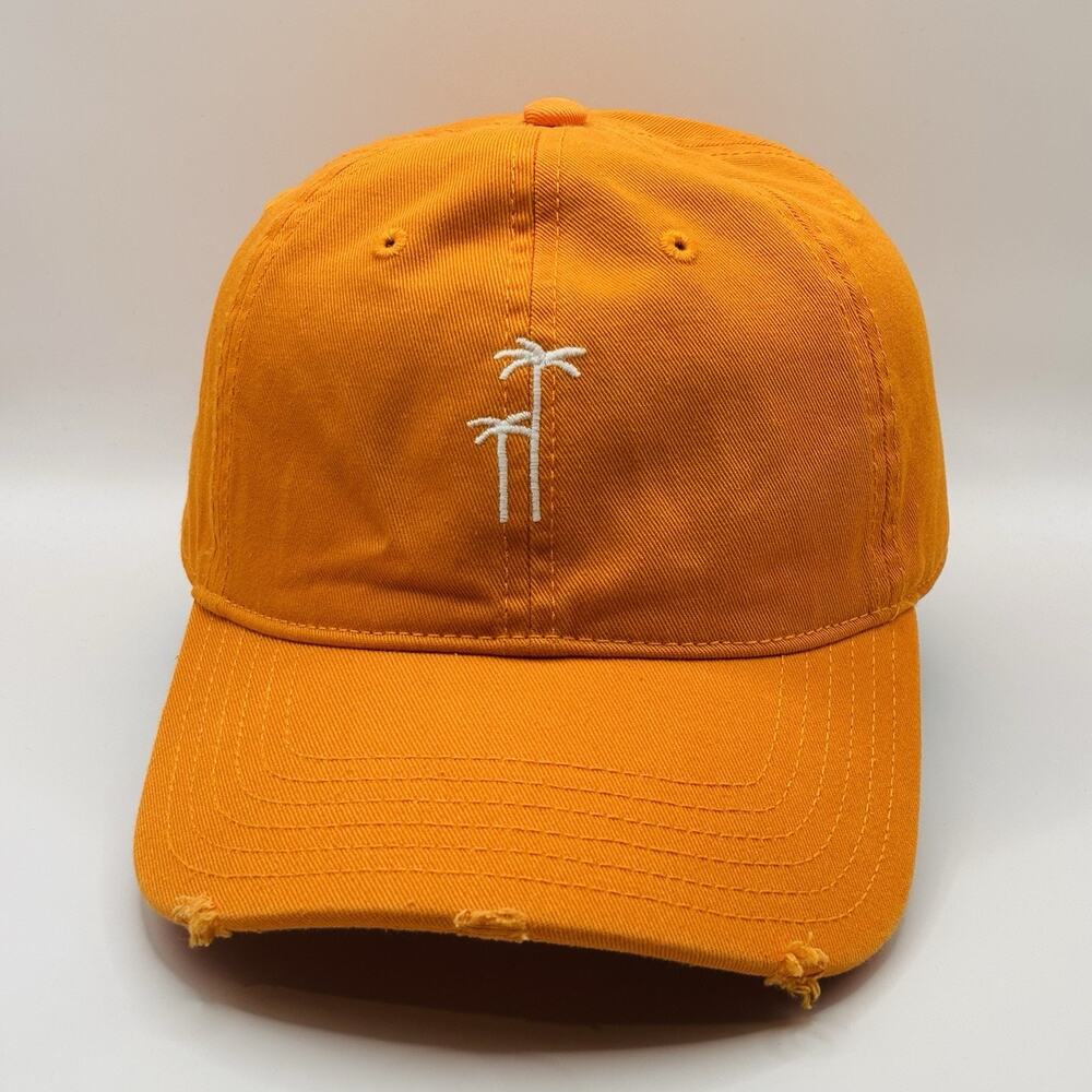Aerie Womens Baseball Hat Cap Strapback Embroidered Palm Tree Logo Distressed
